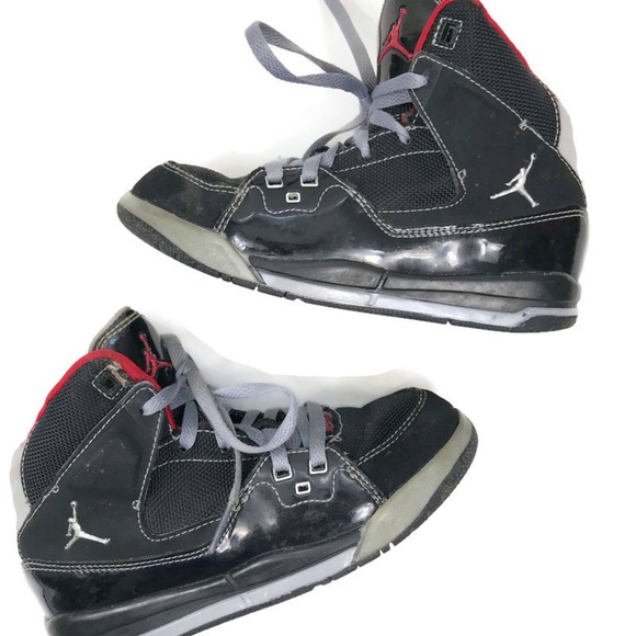 Nike Michael Jordan SC-1 Sneakers Boys Hi Top Lace Up Black Gray Boys Sz 12C - Picture 9 of 9